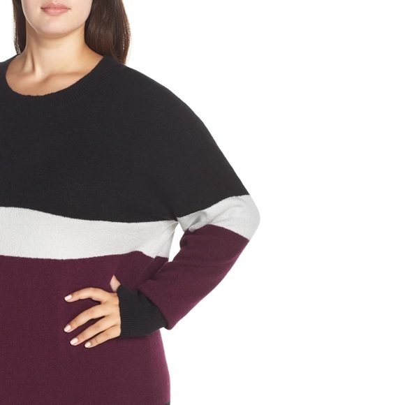 BP Striped Sweater Dress Navy Size Large NWOT - Picture 4 of 9